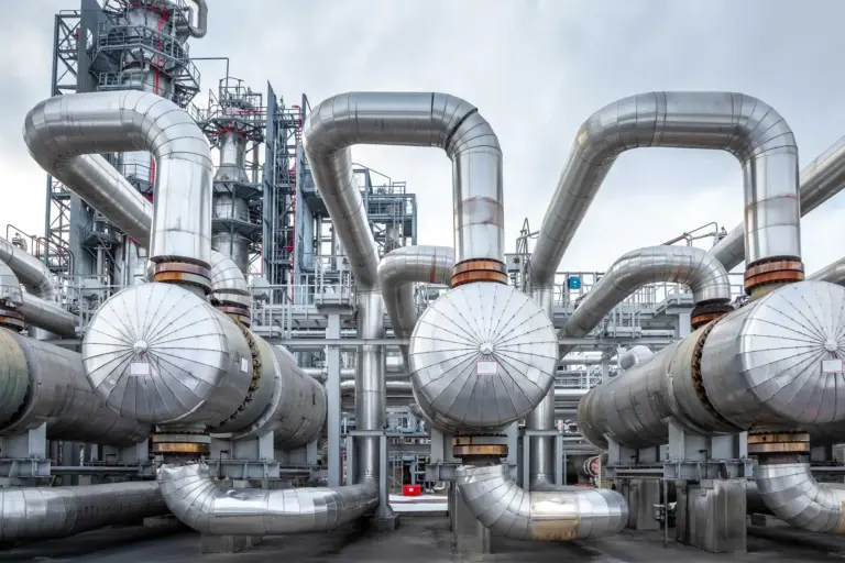 Wymienniki ciepła zainstalowane na zewnątrz zakładu